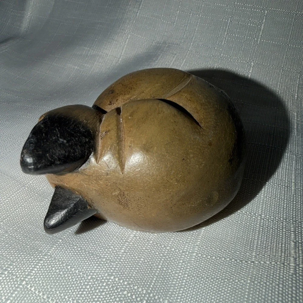 Mandalay Box Co Sleeping Siamese Cat Hand Carved Wood Paperweight Curled Up
